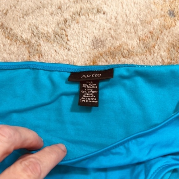 ⭐️NWT,Apt.9, Turquoise Bikini Bottom, Ruched Sides, Size 10 - Picture 3 of 8